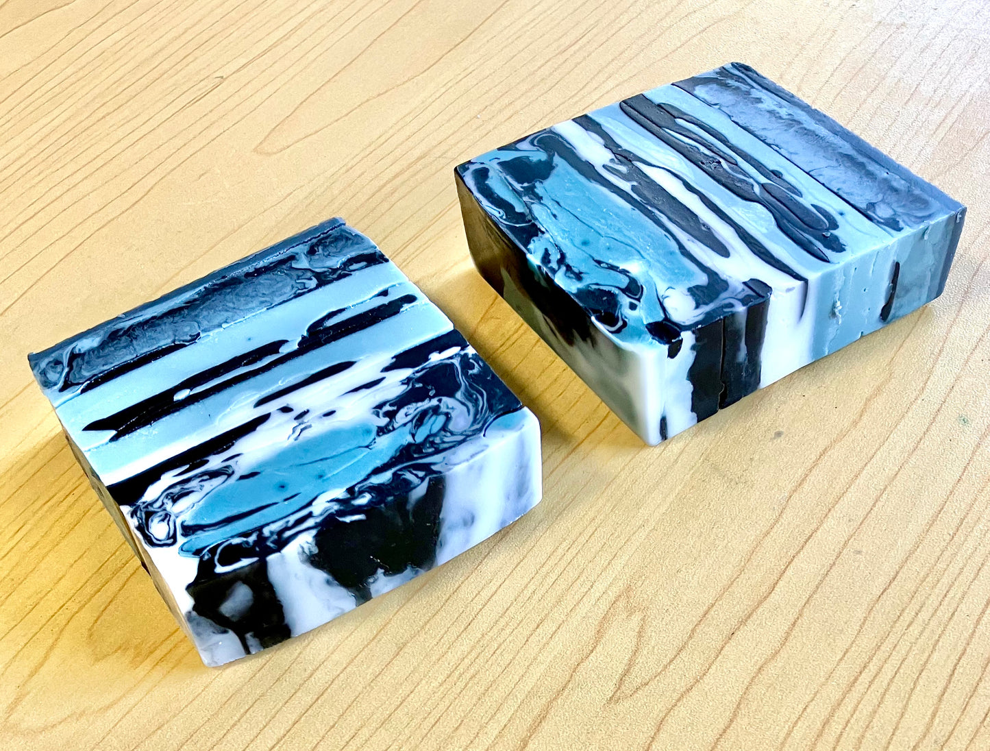 Matcha & Charcoal Swirl Face & Body Soap