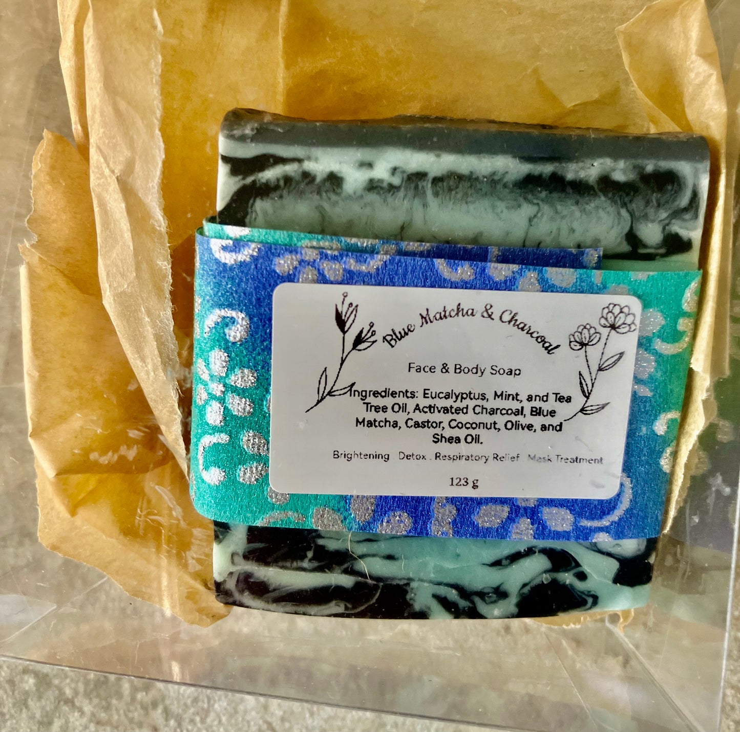 Matcha & Charcoal Swirl Face & Body Soap