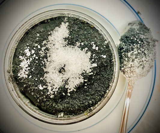 Eucalyptus, Lavender and Mint Foot Scrub and Mask.