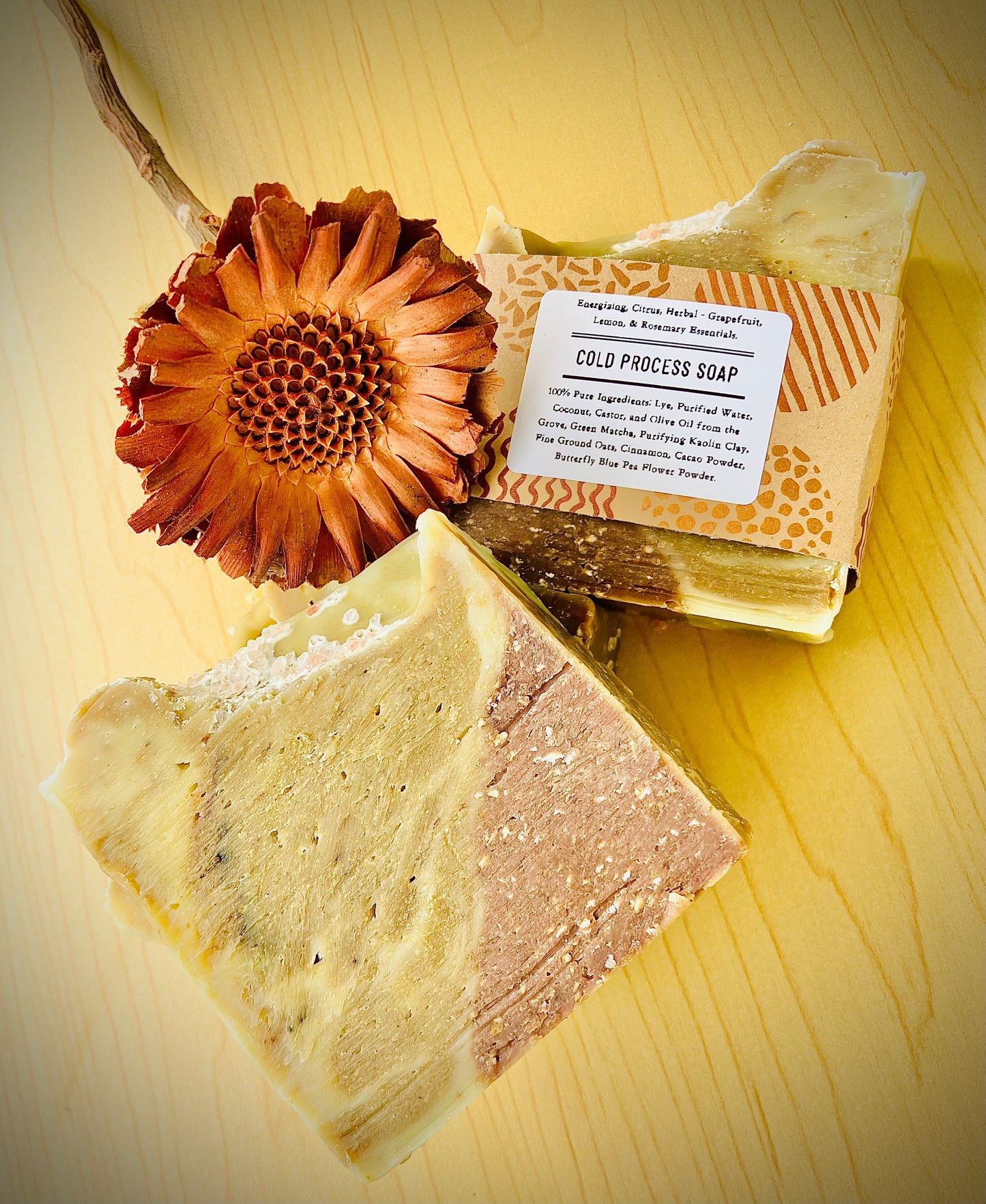 Healing Earth Cold Process Soap - Θεραπευτική Γη Σαπούνι Ψυχρή Μεθοδος (Face & Body - Πρόσωπο και Σώμα)