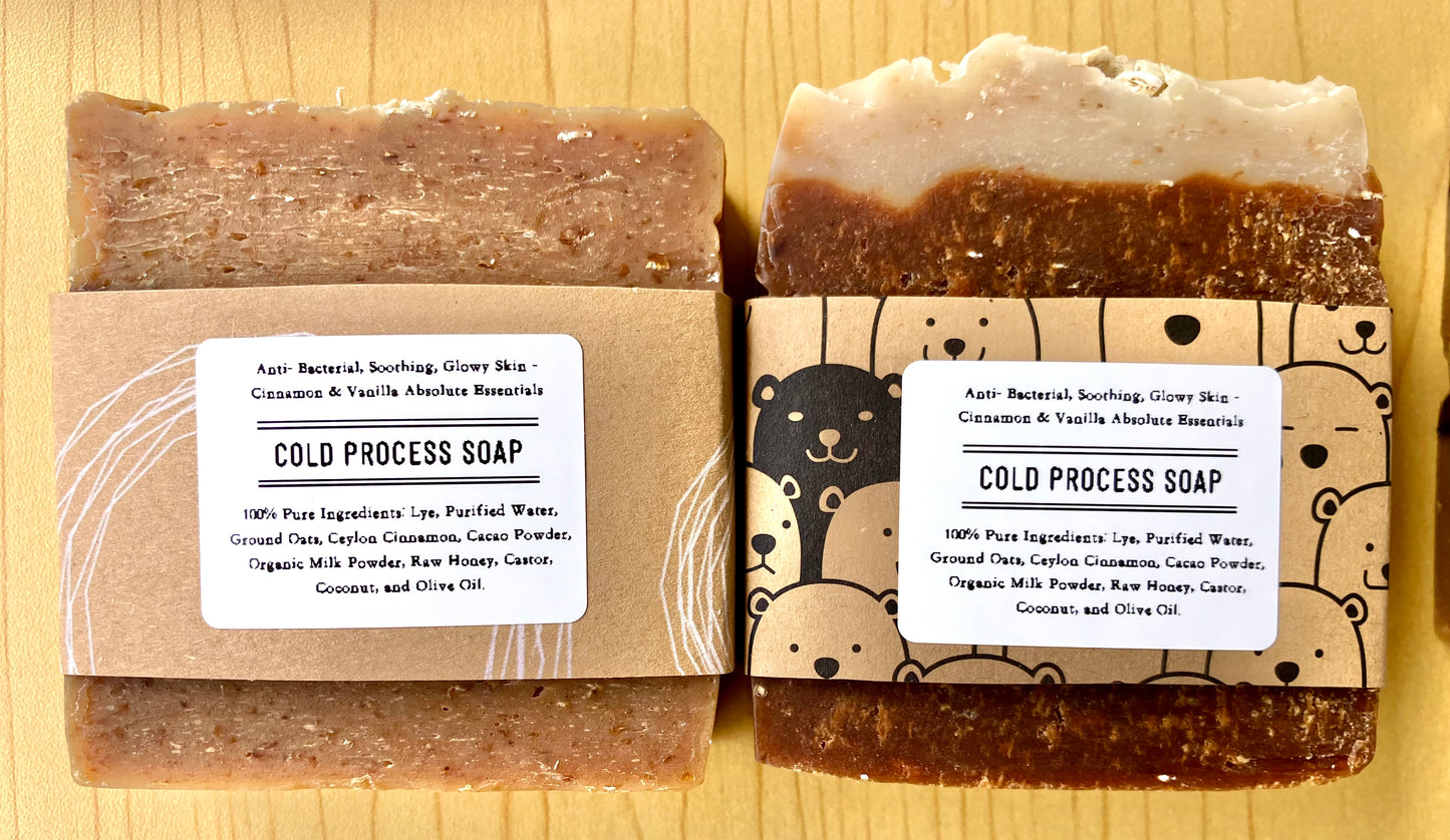 Soothing Honey & Oats Cold Process Soap - Face & Body - Πρόσωπο και Σώμα.